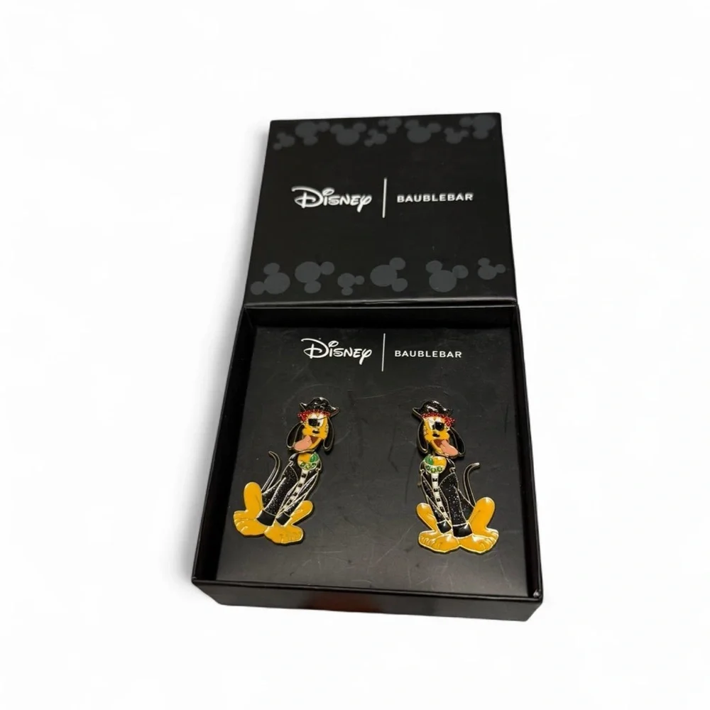 Disney × BaubleBar Multicolored Pirate Pluto Dangling Earrings NWT